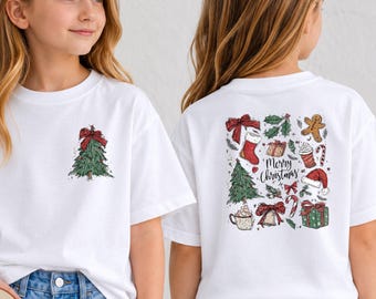 Merry Christmas Shirt, Christmas Tree Sweatshirt, Holiday Winter Festive Shirt, Winter Kids Sweatshirt