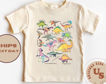 Dinosaurs Toddler T-Shirt, Trendy Dinosaur Kids Shirt, Retro Dinosaur Shirt, Watercolor Dinosaurs Shirt