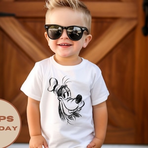 Goofy Sketch Portrait T-Shirt, Disney Goofy Shirt, Goofy Shirt, Disney Movie Character Shirt, Goofy Sketch Shirt, Disney Trip Shirt
