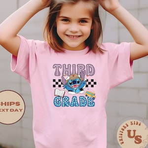First Day Of School Third Grade Shirt, Stitch Third Grade Shirt, Stitch Shirt, Kids School Shirt, School T-Shirt