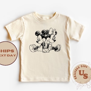 Mickey And Minnie Sketch Shirt, Mickey Toddler Shirt, Minnie Baby Bodysuit, Mickey And Minnie Kids Shirt, Disney Kids Shirt