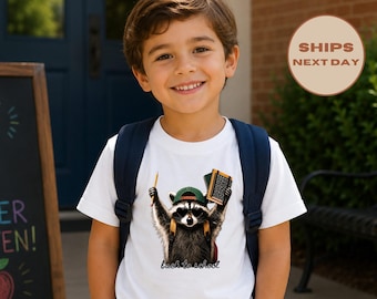 Raccoon Back to School T-Shirt, First Day Of School Shirt, Funny School Shirt, Cute Raccoon Shirt