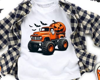 Halloween Truck T-Shirt, Boys Halloween Sweatshirt, Kids Halloween Shirt, Halloween Toddler Sweatshirt, Halloween Gift