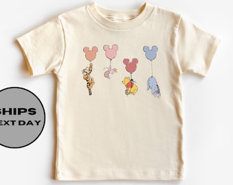 Winnie The Pooh Toddler T-shirt, Pooh And Friends Baby Onesie®, Cute Baby Onesie®, Pooh Bear Toddler Tee, Pooh Balloons Shirt
