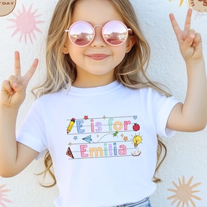 Custom Name School Shirt, First Day Of School Shirt, Kindergarten Shirt, Personalized School Shirt, Kids Name Shirt