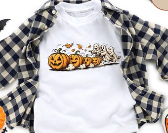 Pumpkin Ghost T-Shirt, Funny Toddler Halloween Shirt, Spooky Season Sweatshirt