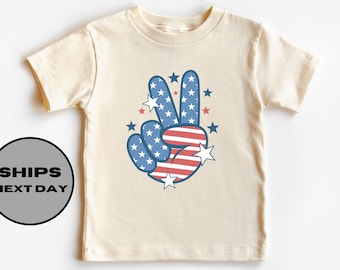 Peace Toddler Shirt, 4th of July Toddler T-Shirt, America Tee, Toddler T Shirt, America Peace Shirt, America Toddler Tee