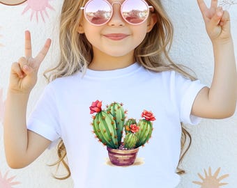 Flower Cactus T-Shirt, Valentines Cactus Sweatshirt, Family Valentines Shirt, Cactus Sweatshirt, Valentines Gift