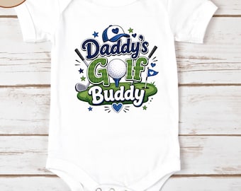 Daddy's Golf Buddy Baby Onesie®, Father's Day Shirt, Golf Baby Bodysuit, Newborn Baby Shower Gift