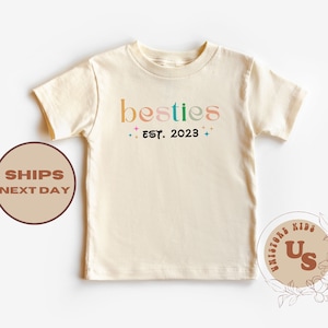 Custom Besties Baby Onesie®, Personalized Besties Toddler Shirt, Baby Shower Gift, Retro Best Friend Baby Onesie®