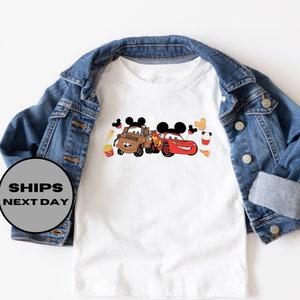 Koszulka dla malucha Disney Pixar Car, Onesie dla niemowląt Pixar Car®, Koszulka dla malucha McQueen i Złomek, Koszulka dla malucha Mickey Car, Koszulka dla malucha Pixar Cars