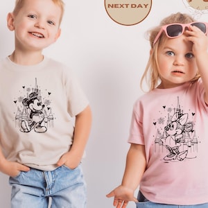 Mickey Castle Toddler Shirt, Minnie Castle Kids Sweatshirt, Mickey And Minnie Shirt, Disney Magical Kingdom Toddler Sweater