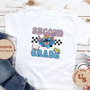 Second Grade Shirt, 2nd Grade Shirt, First Day Of School Shirt, Stitch Second Grade Shirt, Stitch kids Shirt