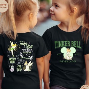 Tinker Bell Neverland Shirt, Disney Princess Two-Sided Shirt, Disney Fairy Shirt, Princess Tinker Bell Shirt, Fairy Tinker Bell Shirt