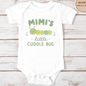 Mimi's Little Cuddle Bug Baby Onesie®, Caterpillar Baby Bodysuit, Baby Reveal Bodysuit