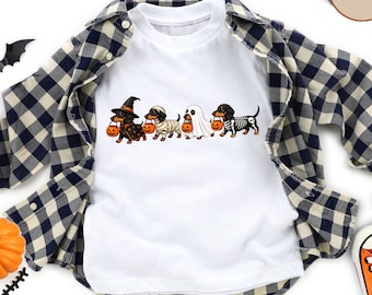 Dachshund Halloween T-Shirt, Dog Lover Halloween Gift, Spooky Dog Sweatshirt