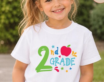 2nd Grade T-Shirt, Apple School Shirt, First Day Of Schol Sweatshirt