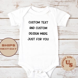 Custom Text Bodysuit, Custom Baby Bodysuit, Personalized Gift, Personalized Bodysuit, Baby Girl Gift, Baby Shower Gift