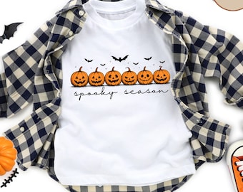 Spooky Season T-Shirt, Pumpkins Halloween Shirt, Toddler Halloween Sweatshirt