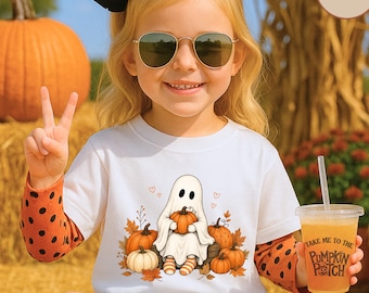 Autumn Ghost T-Shirt, Pumpkin Season Shirt, Spooky Ghost Sweatshirt