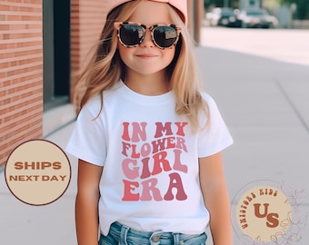 In My Girl Era Flower Toddler Shirt, Flower Girl Kids Shirt, Gift For Girl, Birthday Gift, Shirt For Kids, Flower Girl Toddler