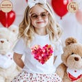 Valentines Day Hearts Toddler T-Shirt, Heart Kids Shirt, Valentines Day Toddler Shirt, Heart Toddler Shirt
