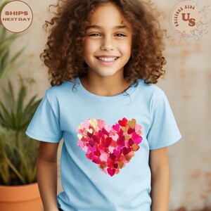 Valentines Day Hearts Toddler T-Shirt, Heart Kids Shirt, Valentines Day Toddler Shirt, Heart Toddler Shirt image 5