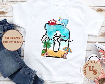 Aangepast zomershirt voor kinderen, gepersonaliseerd kindershirt met naam, zomershirt voor kinderen, babyromper met aangepaste naam, zomerromper