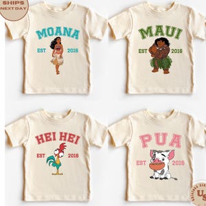 Moana And Friends Toddler T-Shirt, Disney Moana Shirt, Maui T-Shirt, Hei Hei Shirt, Pua Shirt, Disney Princess Shirt, Princess Moana Shirt