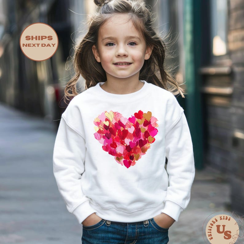 Valentines Day Hearts Toddler T-Shirt, Heart Kids Shirt, Valentines Day Toddler Shirt, Heart Toddler Shirt image 6