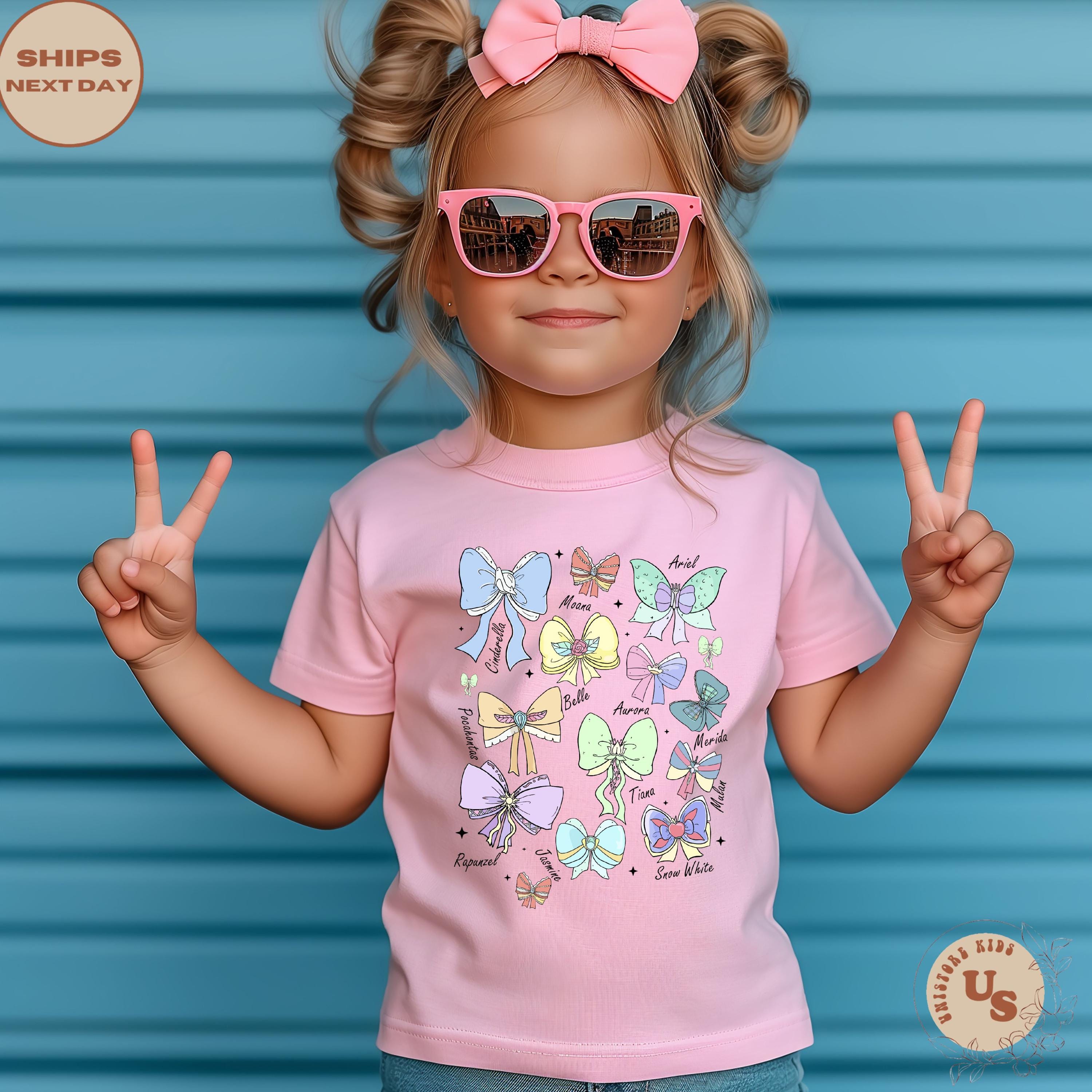 Coquette Princess Bow Toddler T-Shirt, Coquette Bow Kids Shirt, Disney Princess Shirt, Princess Bow Shirt, Princess Ribbon Shirt