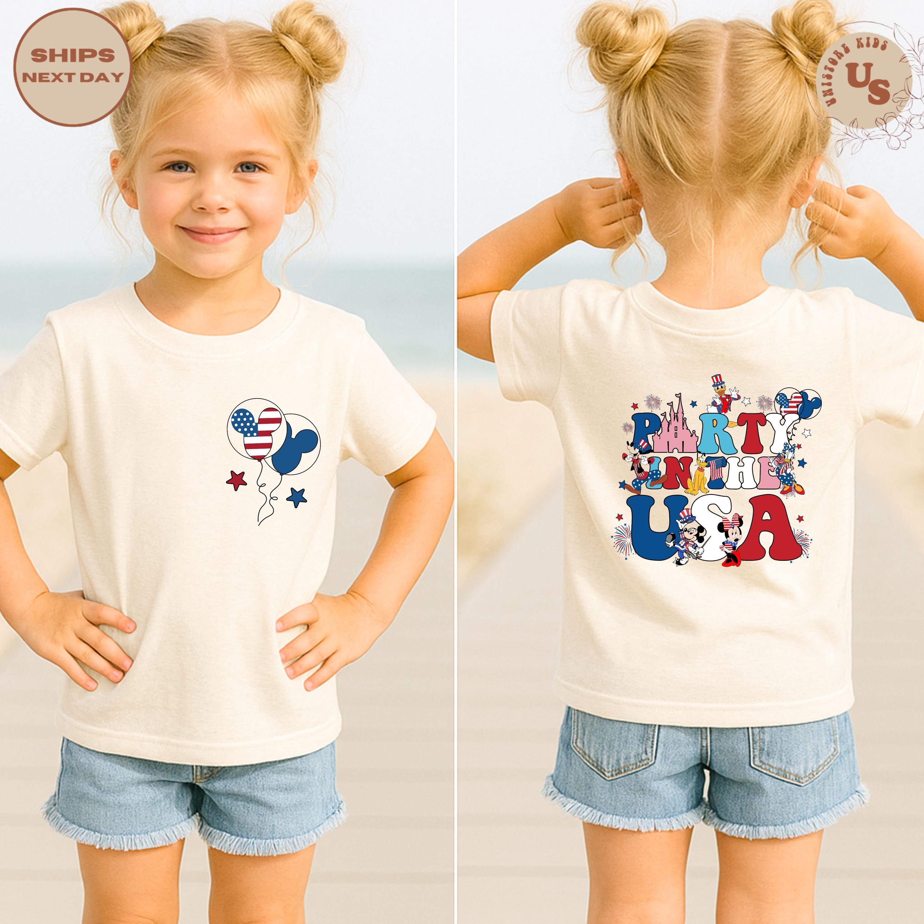 Party In The USA T-Shirt, Red White Blue Balloons Shirt, American Balloons Shirt, USA Kids Shirt, Patriotic Kids Shirt