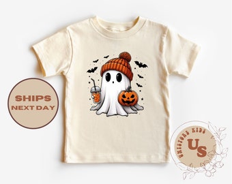Camiseta infantil fofa de fantasma, Body para bebê fantasma, Camiseta fantasma de Halloween, Camiseta infantil fofa de outono, Camiseta de abóbora fantasma