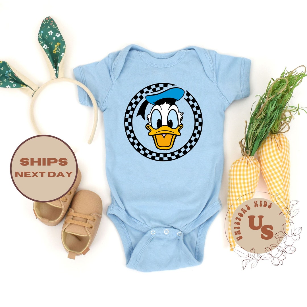 Donald Duck Baby Onesie®, Disney Donald Toddler Shirt, Checkered Donald ...