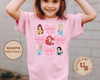 【threetimes】25SS Little princess tee Tシャツ Disney Princess T Shirt Tee Set Girl 7 8 M Short Sleeve 2