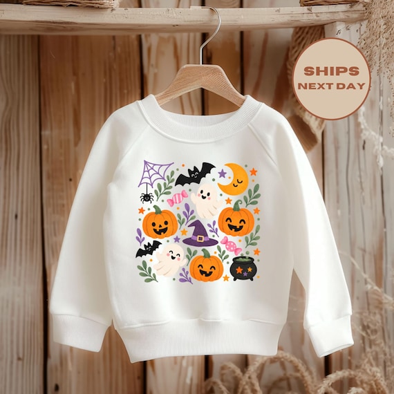 Halloween Toddler Sweatshirt, Cute Ghosts T-Shirt, Spooky Season Sweater, Happy Halloween Gift