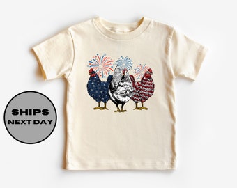Shirt Amerikaanse kip, 4 juli-shirt, kinder-Amerika-T-shirt, peuter-T-shirt, kip Amerika-shirt, kip peuter-T-shirt, baby-onesie®-shirt