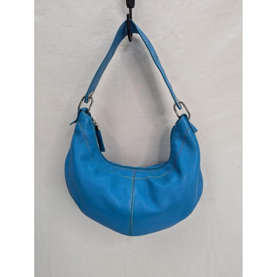 The Sak Vintage 90's Blue Leather Rainbow Stitch … - image 4