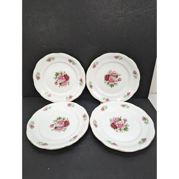 Vintage Formalities by Baum Bros Maria Rose 10.25" Dinner Plate Set of 4