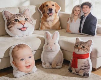 Cuscino personalizzato per animali domestici, cuscino 3D, regalo per amanti degli animali, cuscino per cani, cuscino con ritratto di animale domestico, ricordo per animali domestici, regalo per animali domestici, regalo per cani, regalo per gatti, compleanno