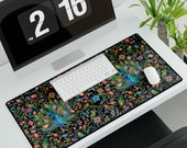 Peacock Art Large Desk Mat 31.5" x 15.5" Cover and Protect Your Desk