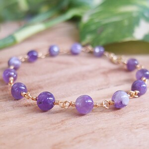 Bohemian Amethyst Rosary Style Bracelet