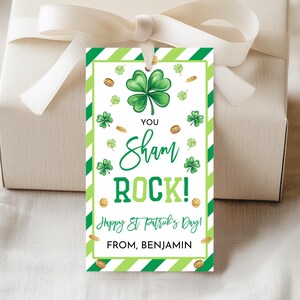 St Patricks Day Gift Tag You Shamrock Treat Tags Clover School Teacher Staff Nurse Appreciation Friend Coworker March Favor Printable HL77G