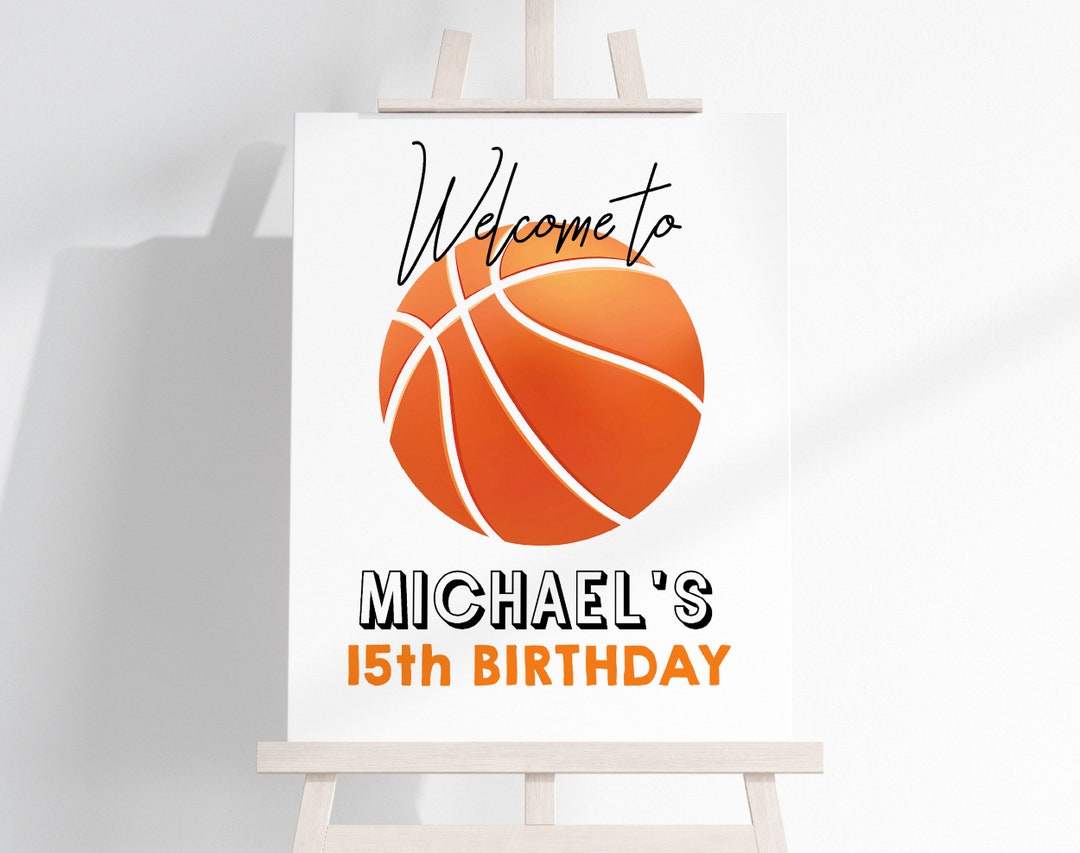 Basketball Sign Birthday Party Poster All Star Sport Etsy