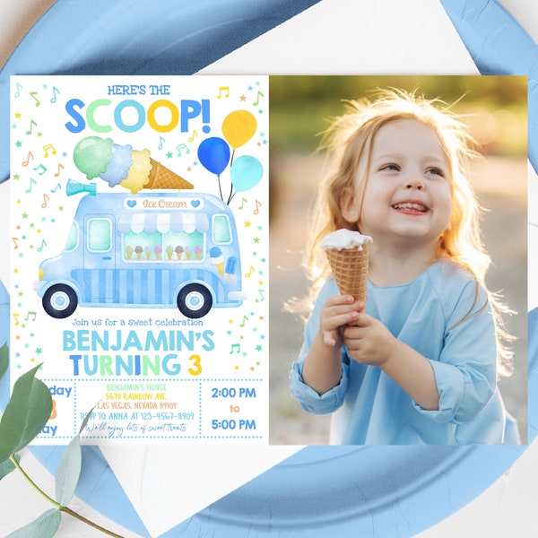 Boy Ice Cream Truck Etsy