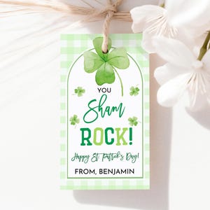 St Patricks Day Gift Tag You Shamrock Treat Tags Clover School Teacher Staff Nurse Appreciation Friend Coworker March Favor Printable HL79G