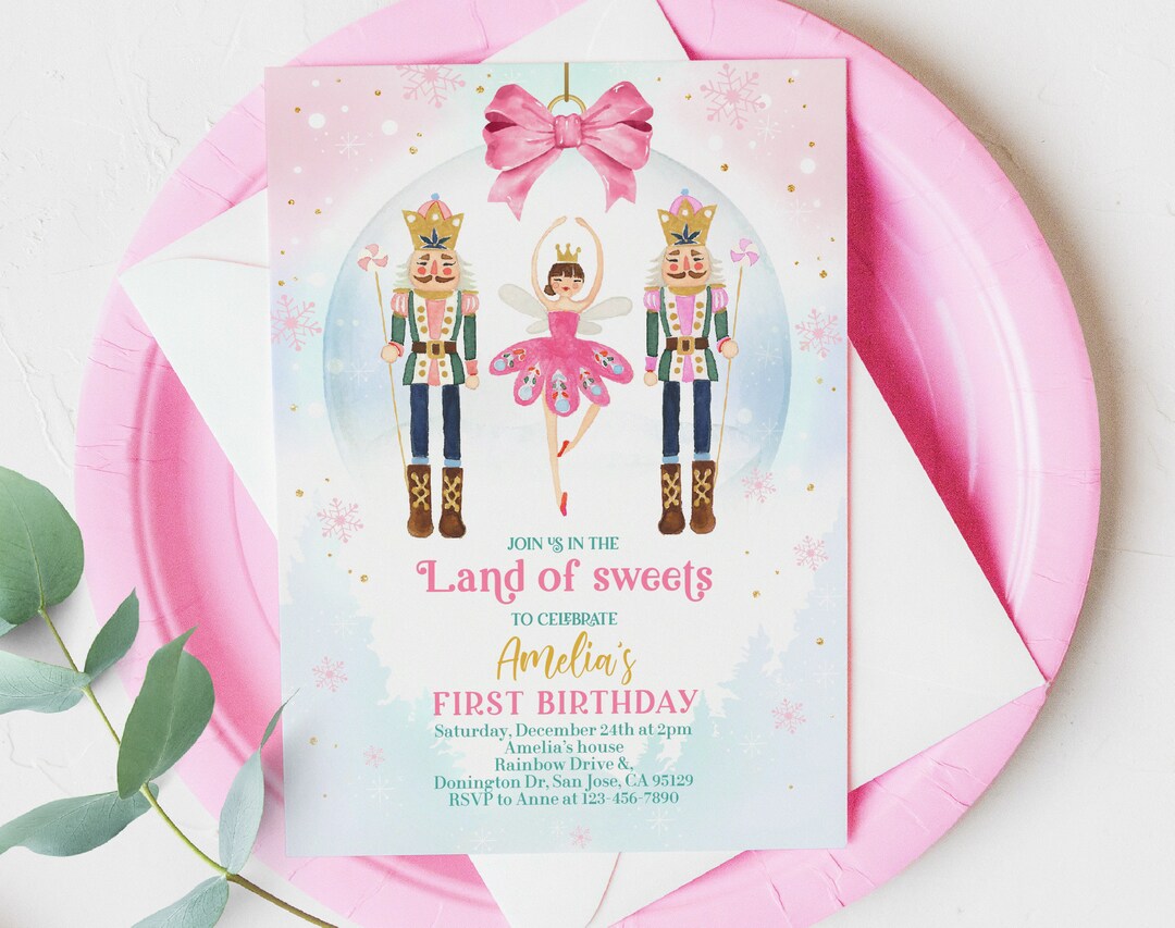 Nutcracker Invitation Birthday Party Invites Christmas Winter - Etsy