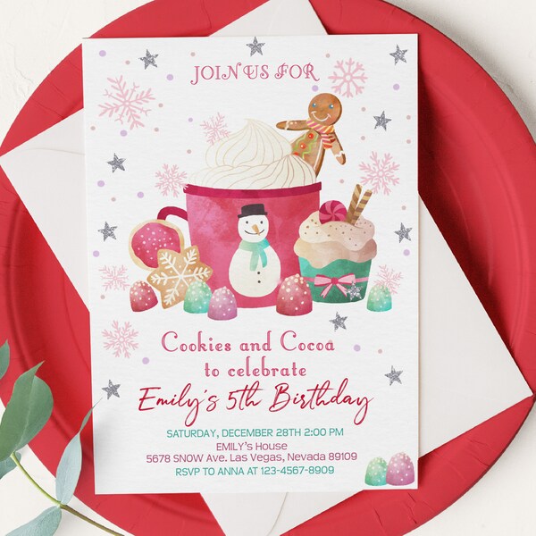 Hot Cocoa Party Invite - Etsy