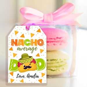 Etiquette cadeau Nacho moyenne fête des pères, fête des pères, taco' bout Cookie, étiquette de faveur Fiesta mexicaine, papa, étiquettes espagnoles, collation imprimable FA01R