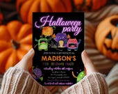 Halloween Monster Birthday Invitation: Kids Costume Party Invite EDITABLE HL06P